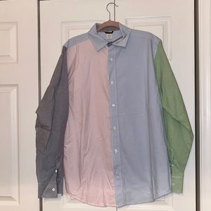 Gymboree Color Blocked Long Sleeve Button Up